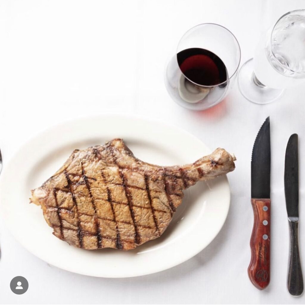 USDA Prime dry-aged ribeye steak at Allendale Steakhouse