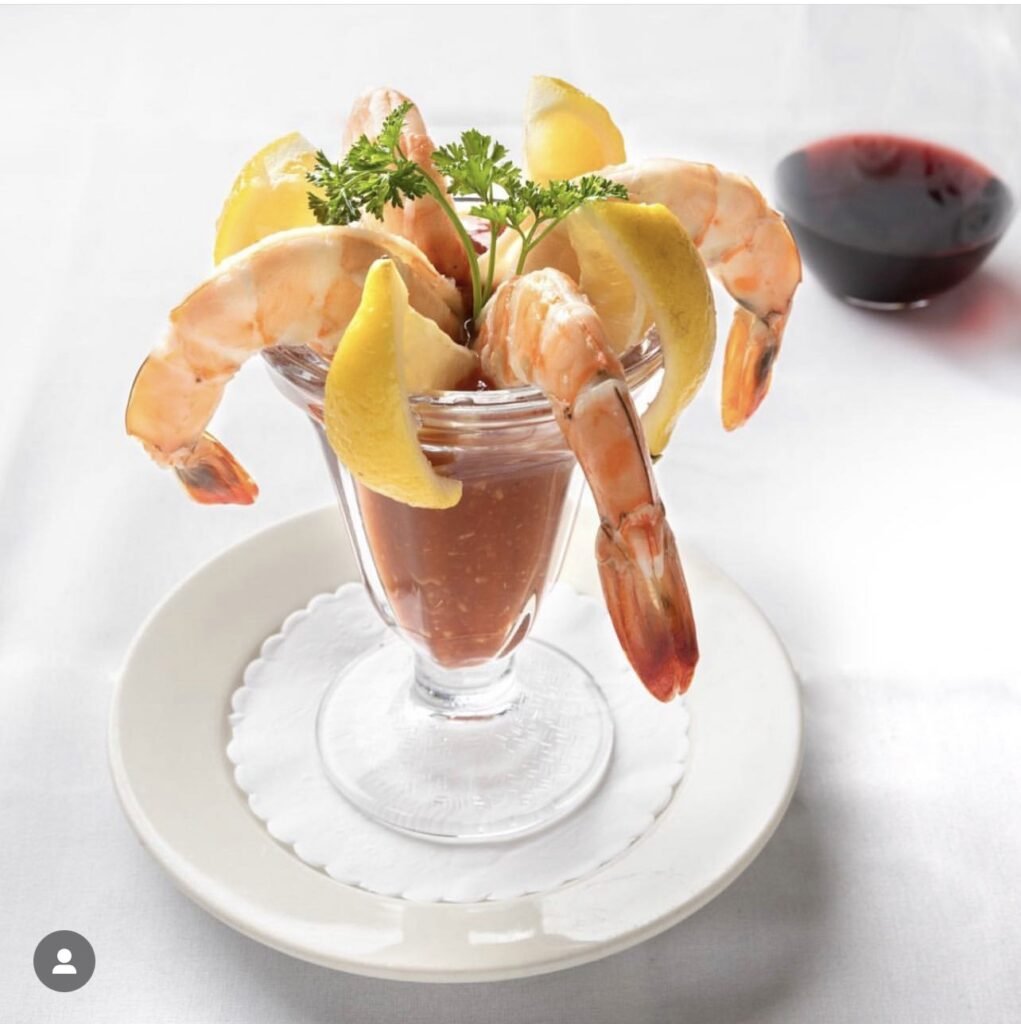Jumbo shrimp cocktail at Allendale Steakhouse